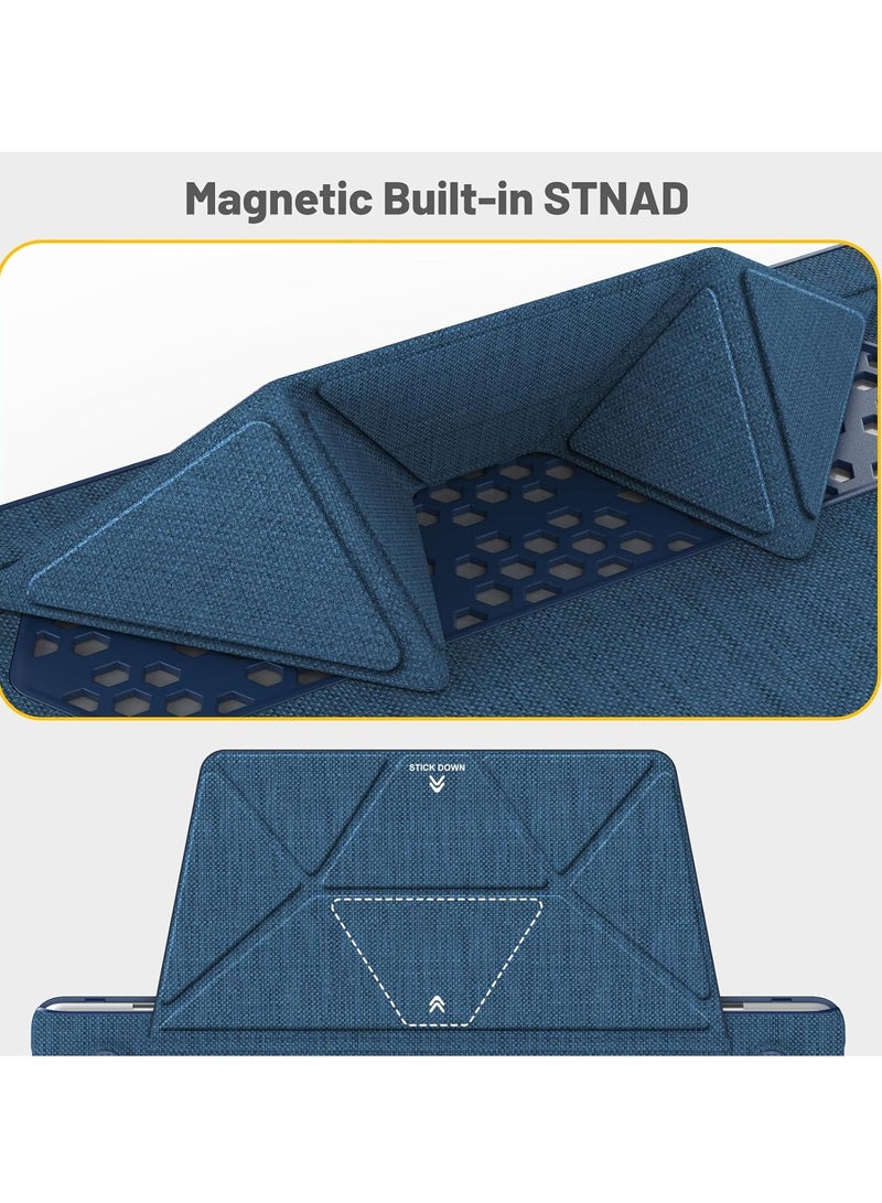 Case for MacBook Pro 16 Inch M4 Case,Foldable Stand and Mouse Pad/Bag,Plastic Hard Shell,Woven Fabric Protective Cover for MacBook Pro 16 Inch(2021-2024)【M1 A2485/M2 A2780/M3 A2991】(Navy) - Image 3